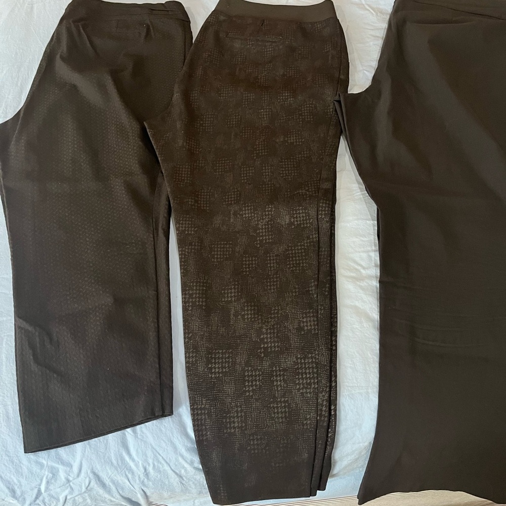 3 pairs, Pendleton Black Textured Dress Pants